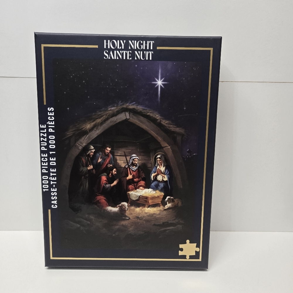Cobble Hill 1000-piece jigsaw puzzle titled Holy Night"
